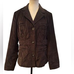 Lady Hathaway Design Studios Lined Velvet and Corduroy Blazer - Size Medium